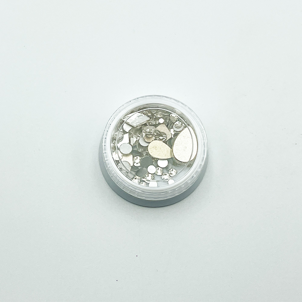 Mix Shaped Decor Stones - Silver